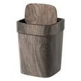 thumbnail image 3 of 2/4 Gallon Retro Small Can, Vintage Wood Grain Small with Swing Lid, Rectangular Garbage Bin, Reusable Farmhouse Wastebaskets for Bedroom, Kitchen, Bathroom, Bathroom Can with Lid, 3 of 5
