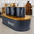 thumbnail image 6 of MegaChef 4-Piece Canister Set, Gray/Bamboo, 6 of 8