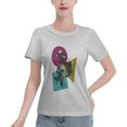 thumbnail image 1 of T-Shirt Basique à Manches Courtes pour Femmes Style de Rue Demon Slayer, 1 of 6