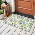 thumbnail image 5 of 2x3 Washable Entryway Rug, Cute Elephant Non-Slip Area Rug for Front Door Kitchen Bathroom, Cartoon Summer Beach Indoor Floor Mat for Home Decor, 5 of 9