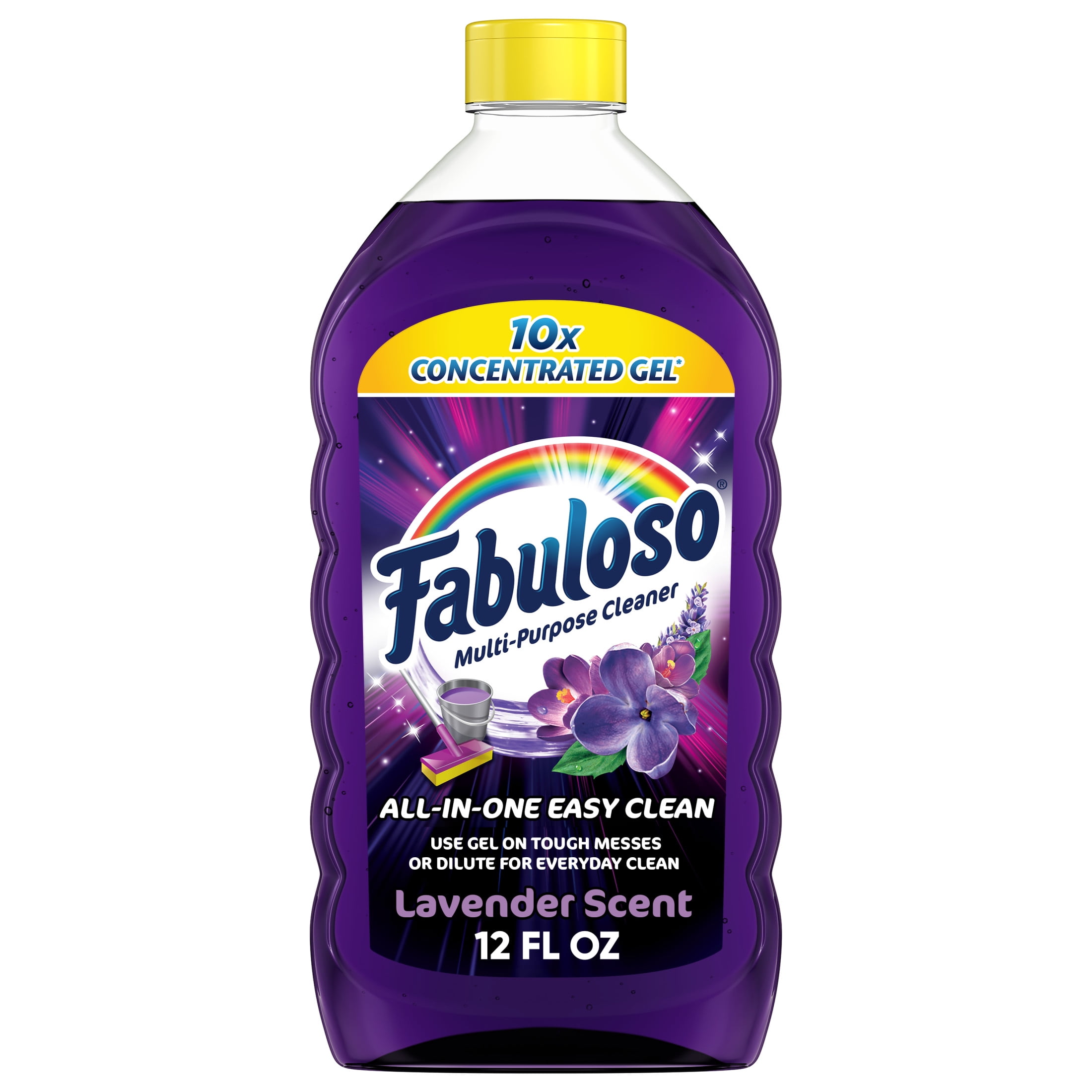 (2 pack) Fabuloso 10X Concentrated Gel, Multi-Purpose Cleaner, Toilet Cleaner, Floor Cleaner, Lavender Scent, 12 fl oz Bottle