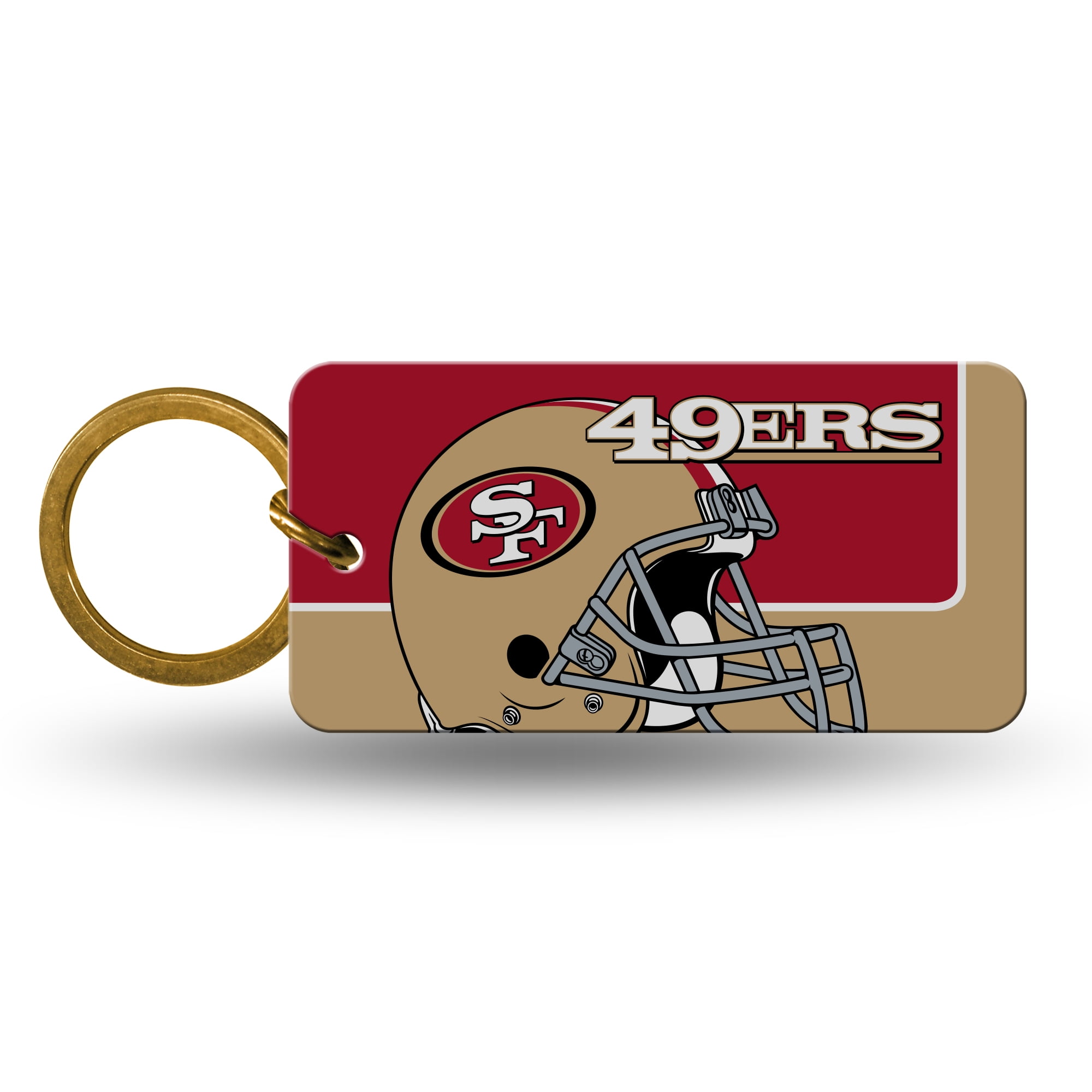 San Francisco 49ers Official NFL 2 inch Crystal View Key Chain Keychain