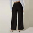 thumbnail image 4 of ABATAB Dress Pants Women High Waisted Loose Stretch Wide Leg Trousers Baggy Work Business Casual Slacks with Pockets, 4 of 4
