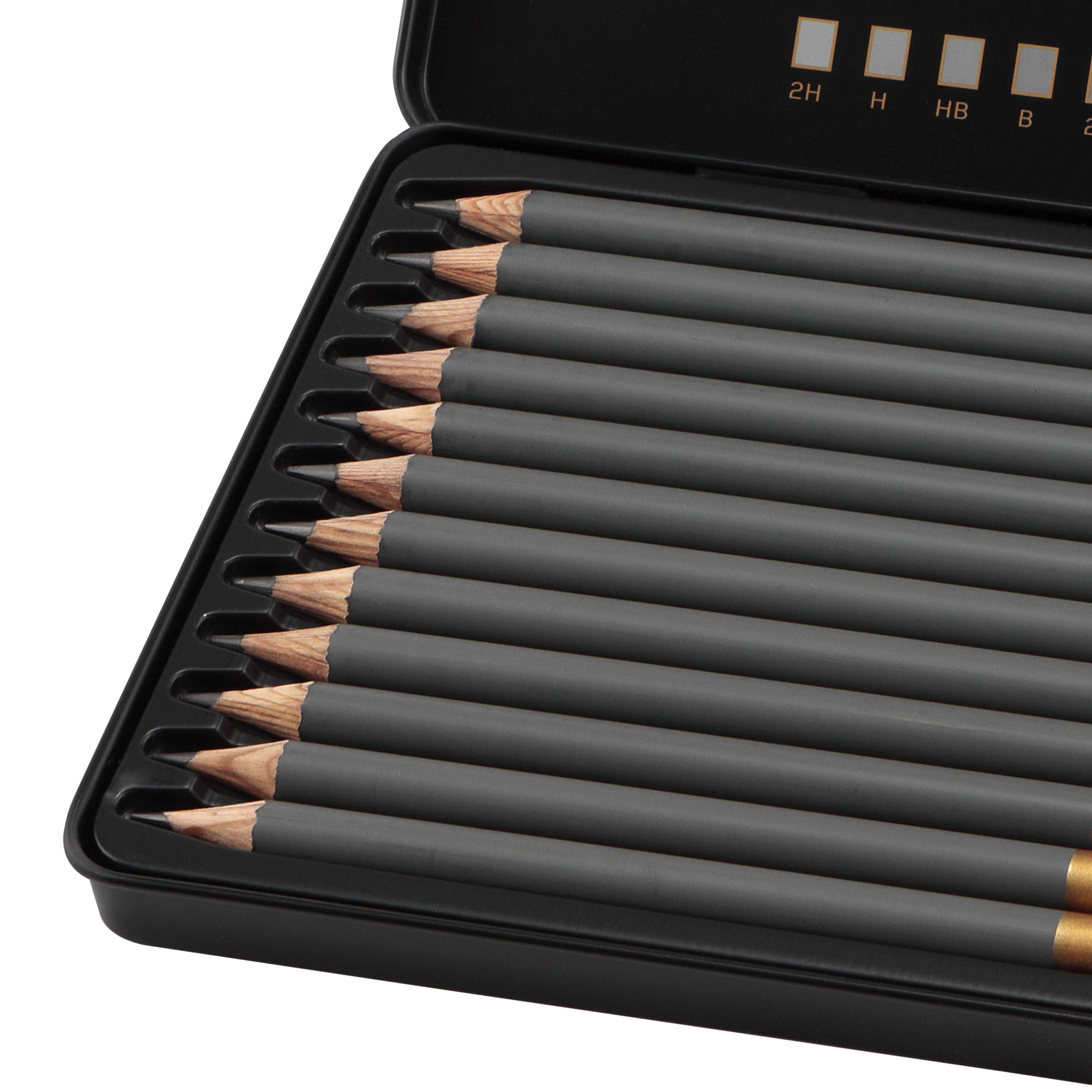 Cezanne Graphite Art Pencil Set w/ 8" Posing Manikin 13 Piece Set  – Professional Quality for Sketching and Drawing Break Resistant Leads Triple Coated Barrel (H HB B 2B 3B 4B 5B 6B 8B 10B 12B)
