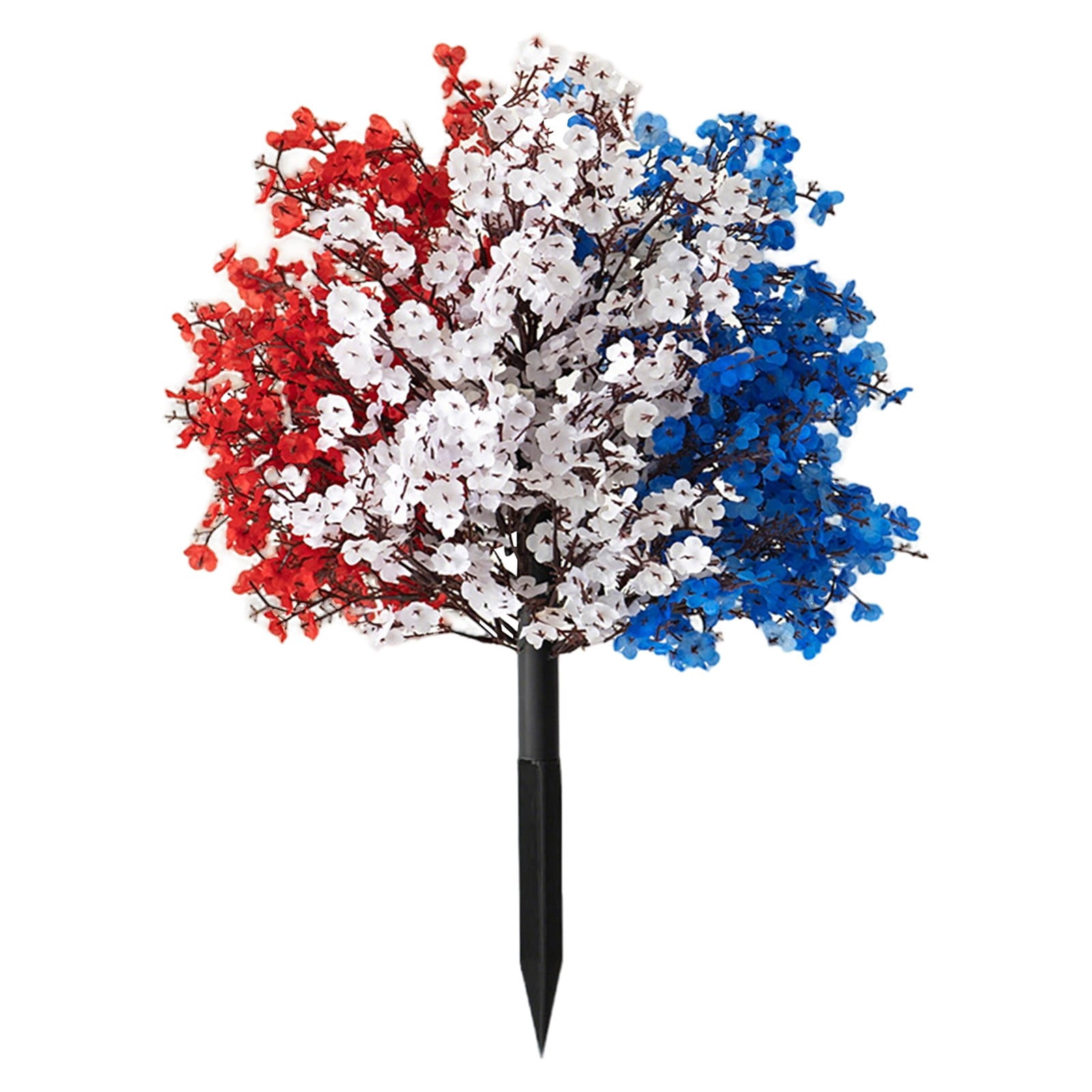 ERTZAE Patriotic Garden Stake,20" Patriotic Red White Blue Floral Stake,4Th Of July Decorations Outdoor,Usa Lawn Porch Yard Sign,Red White And Blue Independence Anniversary Memorial Day Party Decor