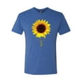 thumbnail image 2 of Sunflower Christian Faith Cross Inspirational/Christian Mens Premium Tri Blend T-Shirt, Vintage Royal, Medium, 2 of 3