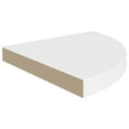 thumbnail image 2 of vidaXL Étagères d'Angle Flottantes 2 Pcs Blanc 35x35x3,8 cm MDF, 2 of 5