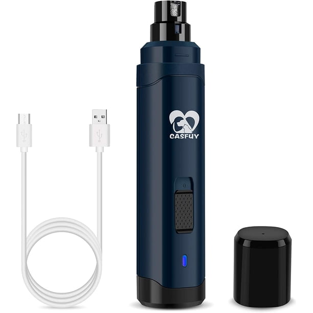 Molinillo de uñas para perros Casfuy mejorado, eléctrico, 2 velocidades, recargable