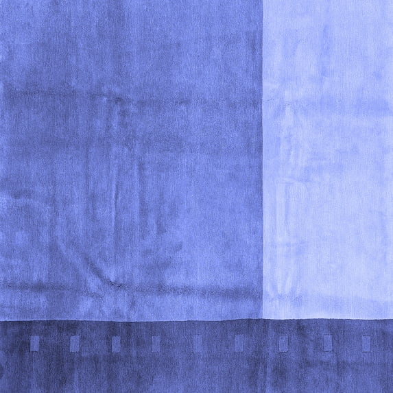 Ahgly Company Indoor Square Abstract Blue Modern Area Rugs, 4' Square