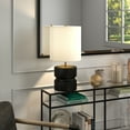 thumbnail image 5 of Evelyn&Zoe Pax 27" Tall Table Lamp with Fabric Shade, Matte Black/Brass, 5 of 7