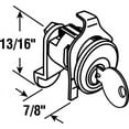 thumbnail image 2 of 5-Pin Tumbler Diecast Nickel-Plated Mailbox Lock, Bommer, 2 of 3