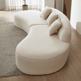 thumbnail image 4 of Modern Curved Sectional Sofa,  5-Seater Couch, Comfortable and Stylish for Living Room, Apartment, Home Decor, 4 of 14