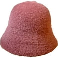 thumbnail image 4 of CoCopeaunts Solid Color Bucket Hat Soft Mink Hair Fisherman Hat for Women Versatil Outdoor Basin Hat for Girl Winter Daily Wear, 4 of 8