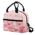 thumbnail image 3 of HUIACONG Cute Pigs with Pink Hearts Lunch Bag, Aluminum Film Material Easy To Clean Prevent Heat Loss Insulated Lunch Tote for Kids, 3 of 10