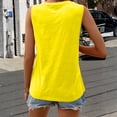 thumbnail image 5 of Women's Summer Solid Color Sleeveless Shirts Casual V Neck Tank Tops Tunic Casual Basic Shirts True Classic Tees Cute Trendy Clothes Summer Loose Fit Clothes Womens Tops 2026 Yellow L, 5 of 5