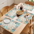 thumbnail image 5 of Beach Coastal Placemats Set of 6 Summer Coral Starfish Nautical Ocean Vintage Place Mats Indoor Wipeable Table Mats Washable Dining Table Placemats for Kitchen Holiday Party Home Decor 13x19 Inch, 5 of 9