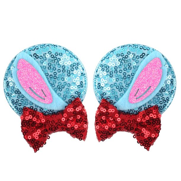 Minnie Bow Ears Clips Kids Bow Hair Clips Mouse Ear Horquillas Festival Mouse Headband Party Hairgrips Barrette Accesorios para el cabello Gao Jinjia LED