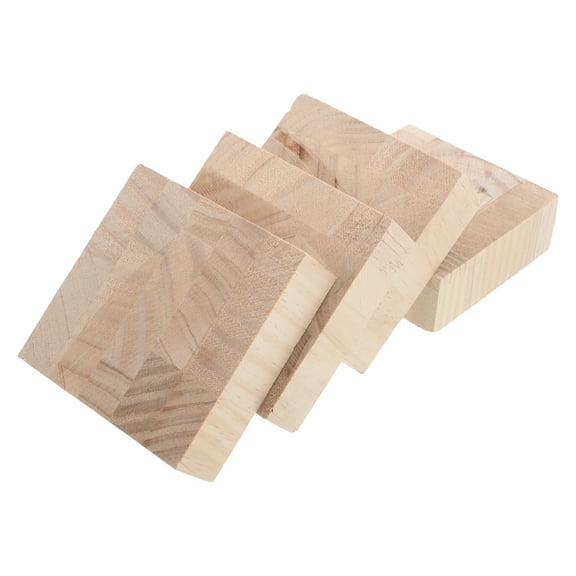 NIAIZEK Set of 4 Beige Wooden Furniture Risers for Home, Floor and Support, and Stable Design