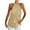 Beige, variant on asdoklhq 2026 Summer Fall Womens Tops under $5 Womens Casual Solid Color Round Neck Halter Sleeveless Tops Blouses Tops Tank Shirt Vest with Zipper Navy M