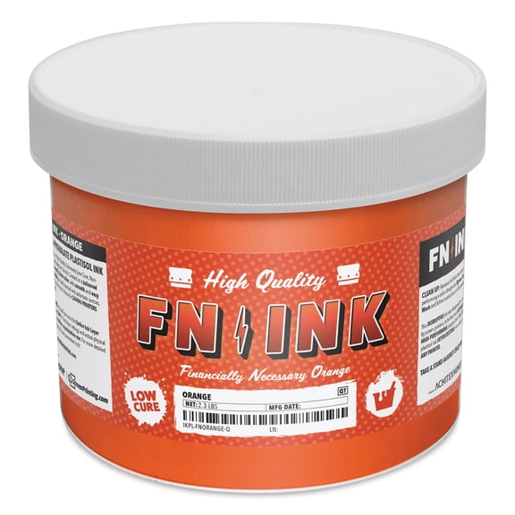 FN Ink Plastisol Screen Printing Ink - Orange, Quart