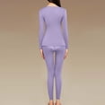 thumbnail image 5 of NominalSnug Womens Thermal Underwear Sets Built in Bra Long Sleeve Winter Warm Base Layer Top Pants for Cold Wearther Loungewear, 5 of 8