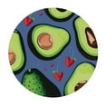 thumbnail image 2 of JEUXUS  Round Fitted Tablecloth Cartoon Avocado Round Table Cover with Elastic Edged,Wipeable Table Cloth for Indoor Outdoor Picnic Patio Fits Tables up to Diameter Round Tables, 2 of 7