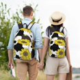 thumbnail image 5 of Naloa Sunflowers Country Canvas Backpack for Men Women Rucksack Casual Travel Daypack College Tote Satchel Bookbag for Teens-Small, 5 of 7
