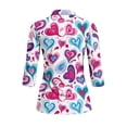 thumbnail image 3 of Uorisanigo Love Heart Womens Moisture Wicking Casual Tennis Activewear Fashionable Versatile Long Sleeve Golf Polo Shirts Soft Comfortable Stylish Zip Up Collar Athletic Tops Size M, 3 of 7