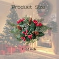 thumbnail image 2 of Triani 4Pcs Christmas Candle Holder Wreath Artificial Maple Leaves and Berries Candle Rings Greenery Pinecones Table Centerpiece for Festive Table Centerpiece Winter Holiday, 2 of 7