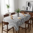 thumbnail image 6 of Gray Flower Table Cloth Waterproof Tablecloths, Geometric Stripe Gradient Branch Minimalist Tablecloth Dining Table Cover for Kitchen Party Tabletop Outdoor, Rectangle Tablecloth 60x84 Inch, 6 of 9