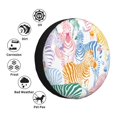 thumbnail image 4 of Fuzoiu Zebra Colourful Print Universal Spare Tire Cover with Buckle Strap, Waterproof Wheel Covers for Jeep, Trailer, RV, Truck and All Car-15 inch, 4 of 6