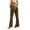 Khaki, variant on Bibifish Women's Pants Trendy Corduroy Flare Pants Slim Fit Comfortable Wide Leg Pants Stylish Daily Stylish Commuter Wear Trousers