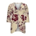 thumbnail image 6 of HOMBOM Kimonos for Women Lightweight Beach Cardigan Dusters Soft Floral 3/4 Sleeve Young Womens Cover Ups Resort, 6 of 7