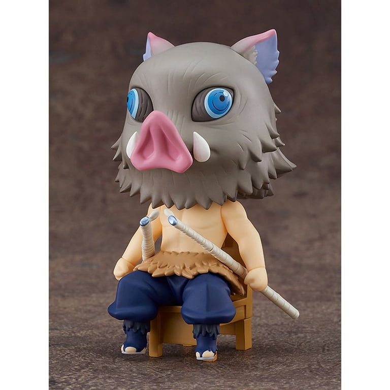 Good Smile Demon Slayer Inosuke Hashibira Nendoroid Swacchao! Figure - Sitting Pose, Multicolor