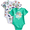 Gumdrop Green/White, variant on Winnie the Pooh Baby Boys or Girls Graphic One-Piece Bodysuits, 2-Pack, Sizes 0/3M-24M