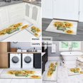 thumbnail image 6 of Kitchen Rugs and Mats Non Skid Washable White Wood Text Sunflower Flowers Kitchen Mat and Rug Set,Floor Cushion Waterproof Rug,Rubber Backed Area Rugs for Kitchen Laundry, 6 of 7