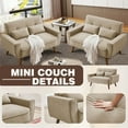 thumbnail image 6 of Soscana Set of 2 Small Loveseat 2-seater Sofa Couch Modern Love Seat with 2 Throw Pillows and Wooden Legs for Living Room Bedroom Apartment Office Small Space, 6 of 9