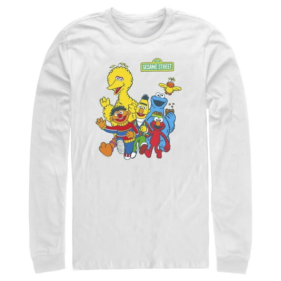 Men's Sesame Street Main Group Shot  Long Sleeve Shirt