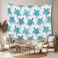thumbnail image 2 of Coastal Sea Turtle Tapestry for Bedroom Wall Hanging Tapestry, Nautical Turquoise Ocean Creatures Ceiling Backdrop Tapestries Poster Blanket Wall Decor for Teens Room Living Room Dorm 51" x 59", 2 of 8