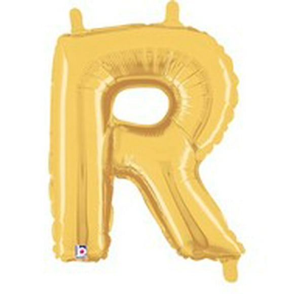14" Foil Gold Letter Balloon - R