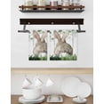 thumbnail image 3 of Easter Kitchen Dish Towels for Drying Dishes Set of 3, Country Rabbit Botanical Leaves Wooden Grain Waffle Weave Microfiber Hand Tea Bathroom Towels Quick Dry & Absorbent Towel 15.7x23.6, 3 of 7