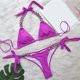 thumbnail image 2 of Trajes de Baño de Bikini de Mujer de Color Sólido Sexy de Moda Dividido con Pantalones, Nylon de Corte Alto para la Piscina de Playa Y las Vacaciones de Verano, 2 of 9