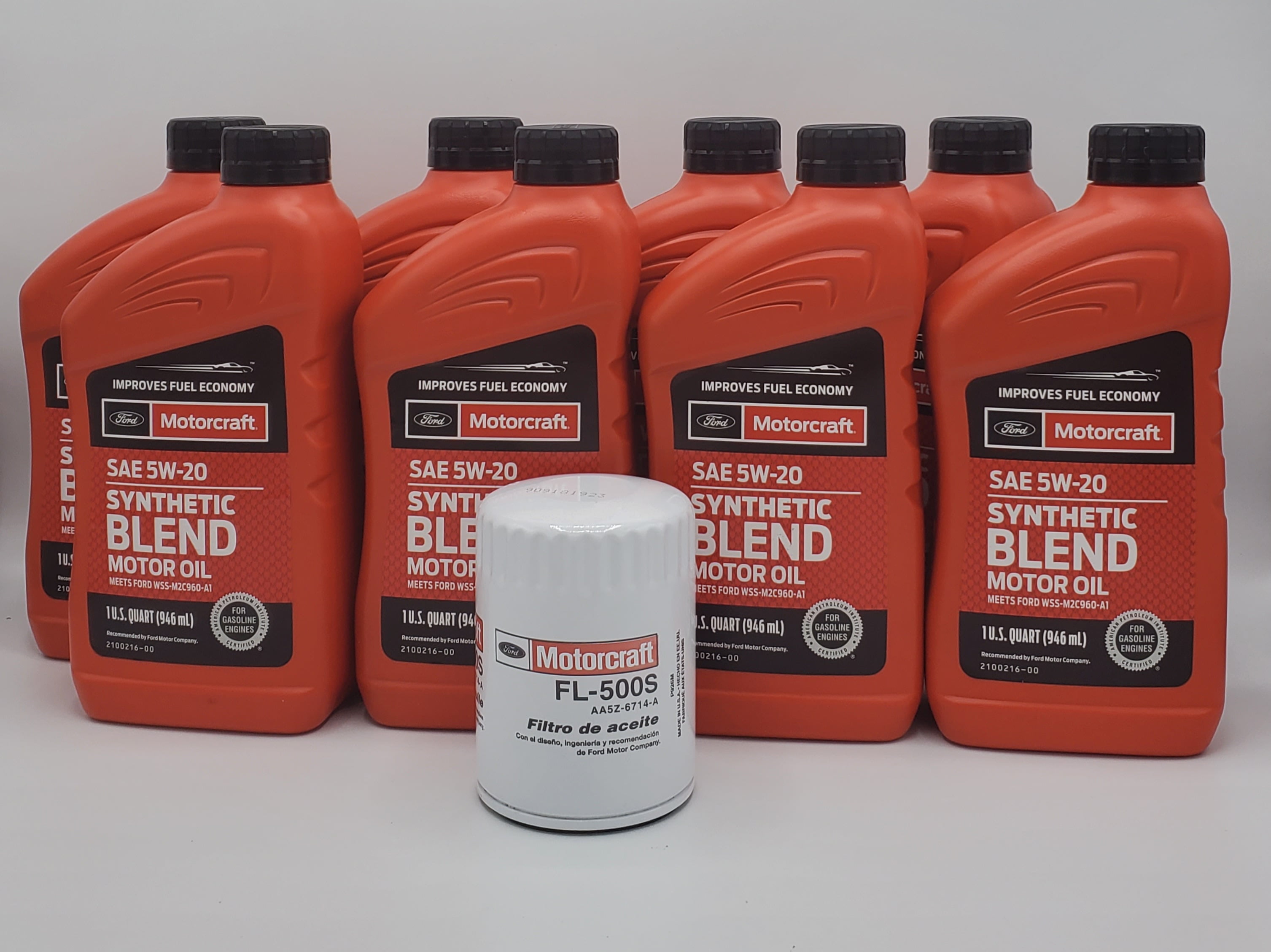 Mustang Motorcraft Oil Change Kit (8 quarts 5w20 & FL5005 Oil