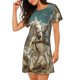 thumbnail image 2 of Balery Roman Chariot Horse Race Camisón de manga corta con cuello redondo para mujer, cómodo y elegante., 2 of 6