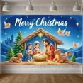 thumbnail image 5 of Decorative Design Merry Christmas Nativity Scene Holiday Banner for Christmas Celebration Indoor Decoration Religious Event, 5 of 9