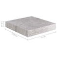 thumbnail image 4 of vidaXL Floating Wall Shelf Concrete Grey 23x23.5x3.8 cm MDF, 4 of 5