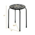thumbnail image 2 of Costway Set of 5 Portable Stack Stools Plastic Round Top 17" Height Backless Black, 2 of 7