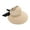 Beige, variant on Sun Hat Christmas Foldable Wide Brim Straw Sun Visors For Women Bow Beach Winter Hats For Women
