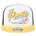 thumbnail image 2 of Men's New Era White/Gold Pittsburgh Pirates Retro Script Trucker 9FIFTY Snapback Hat, 2 of 6