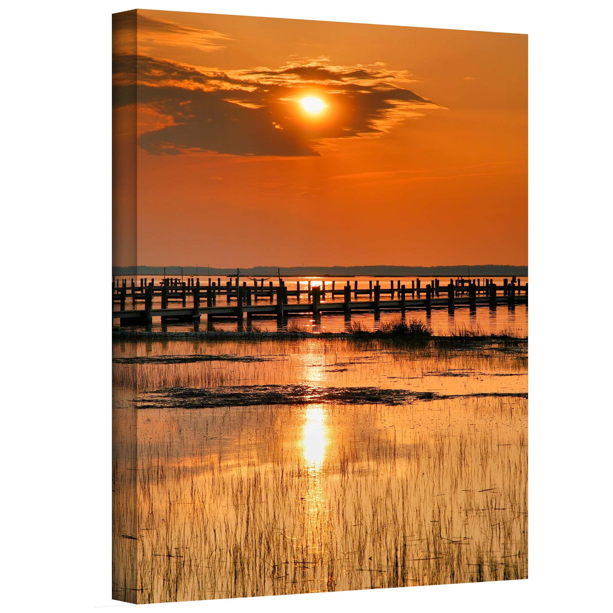 ArtWall Steven Ainsworth "Sunset Bay" Gallery-wrapped Canvas